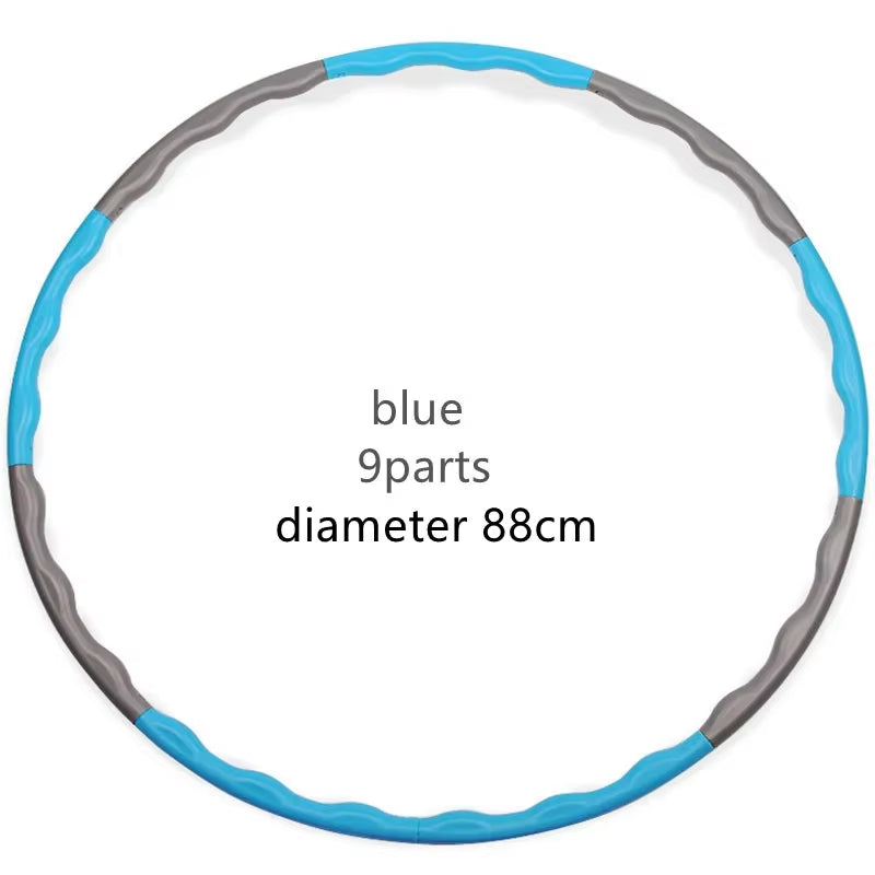 1Pcs 9/8/7 Tubes Yoga Detachable Pilates Hoop Waist Exercise Slimming Sports Hoops Body Building Massage Gym Loss Weight Hoop