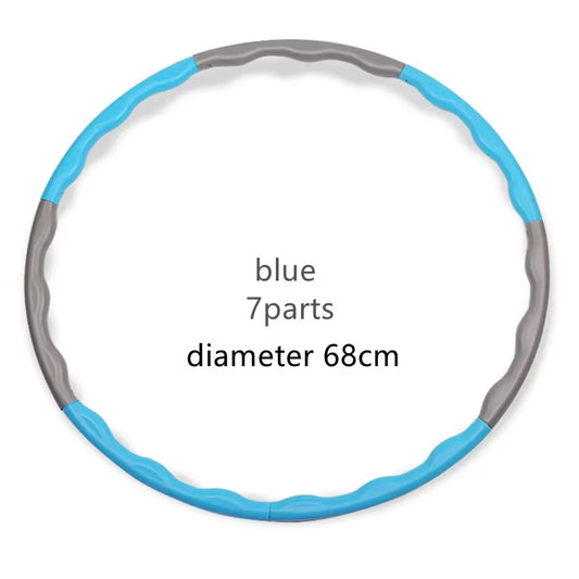 1Pcs 9/8/7 Tubes Yoga Detachable Pilates Hoop Waist Exercise Slimming Sports Hoops Body Building Massage Gym Loss Weight Hoop