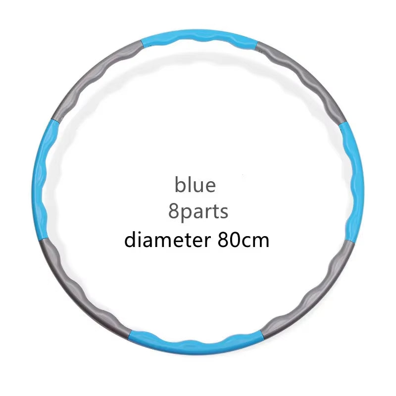 1Pcs 9/8/7 Tubes Yoga Detachable Pilates Hoop Waist Exercise Slimming Sports Hoops Body Building Massage Gym Loss Weight Hoop