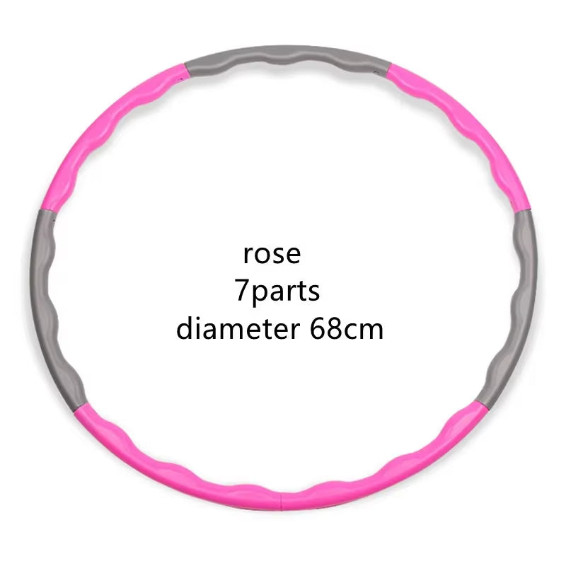 1Pcs 9/8/7 Tubes Yoga Detachable Pilates Hoop Waist Exercise Slimming Sports Hoops Body Building Massage Gym Loss Weight Hoop