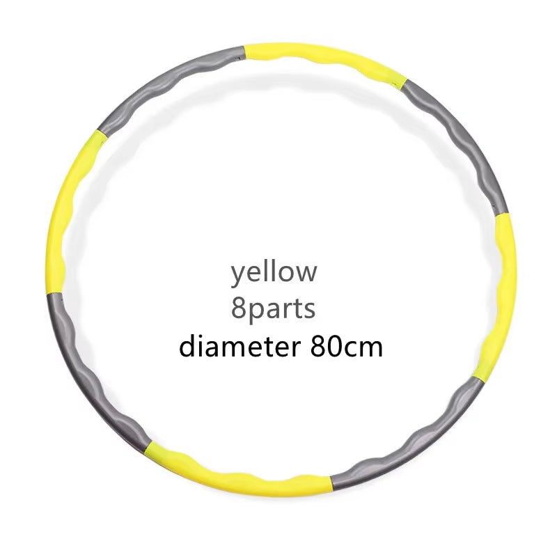 1Pcs 9/8/7 Tubes Yoga Detachable Pilates Hoop Waist Exercise Slimming Sports Hoops Body Building Massage Gym Loss Weight Hoop