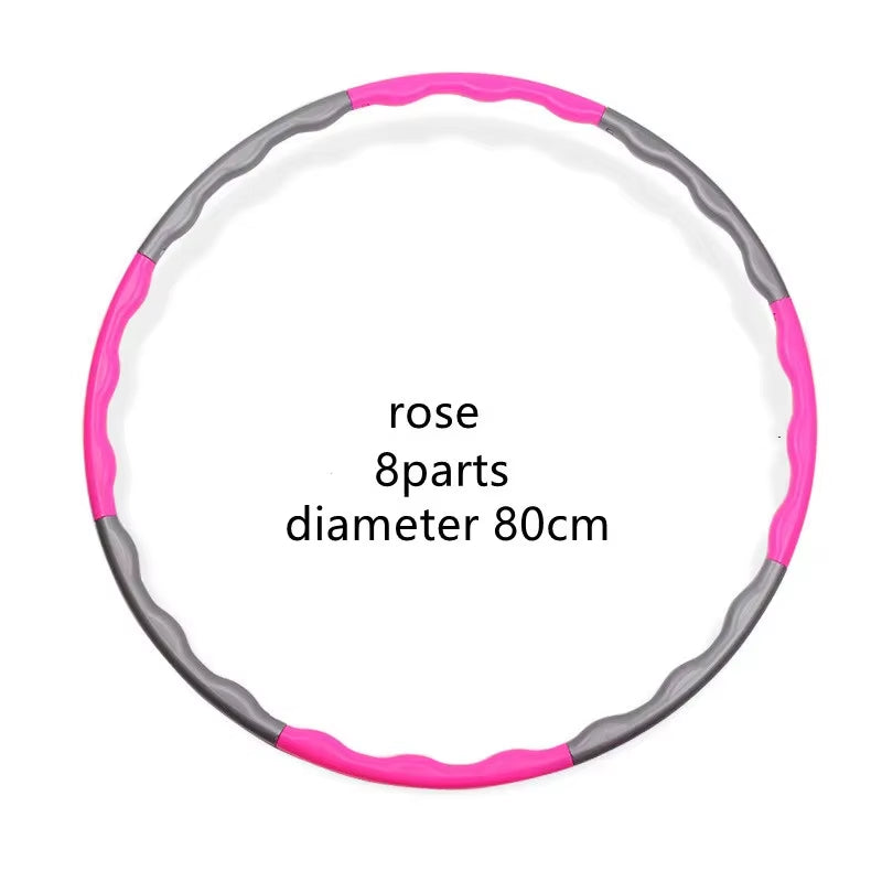 1Pcs 9/8/7 Tubes Yoga Detachable Pilates Hoop Waist Exercise Slimming Sports Hoops Body Building Massage Gym Loss Weight Hoop