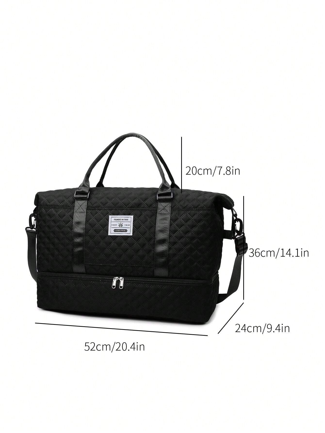 2PCS Large Travel Duffel Bag – Wet & Dry Separation, Shoe Compartment, Weekender & Carry-On Bag