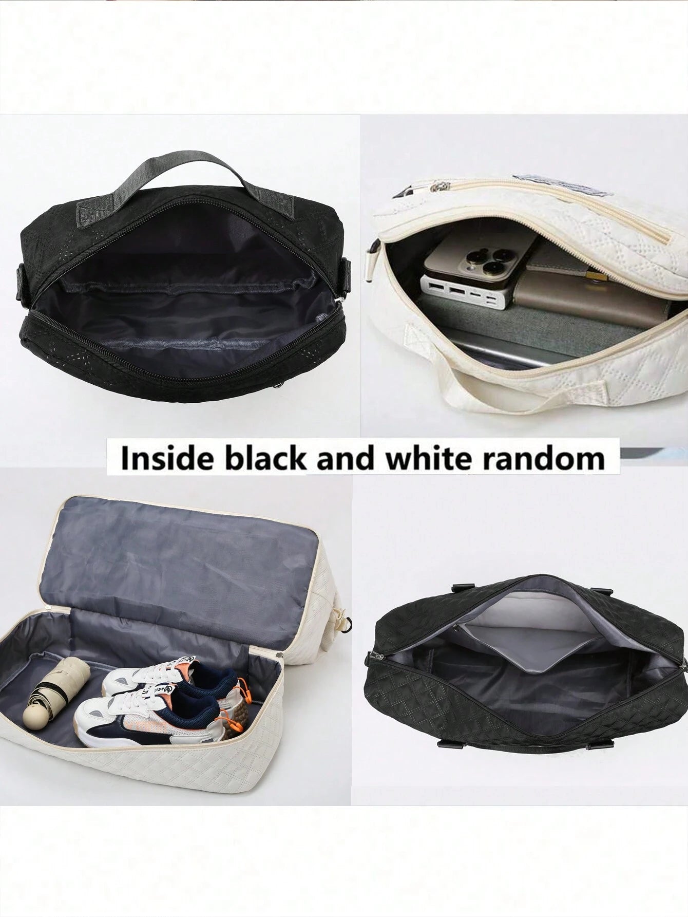 2PCS Large Travel Duffel Bag – Wet & Dry Separation, Shoe Compartment, Weekender & Carry-On Bag