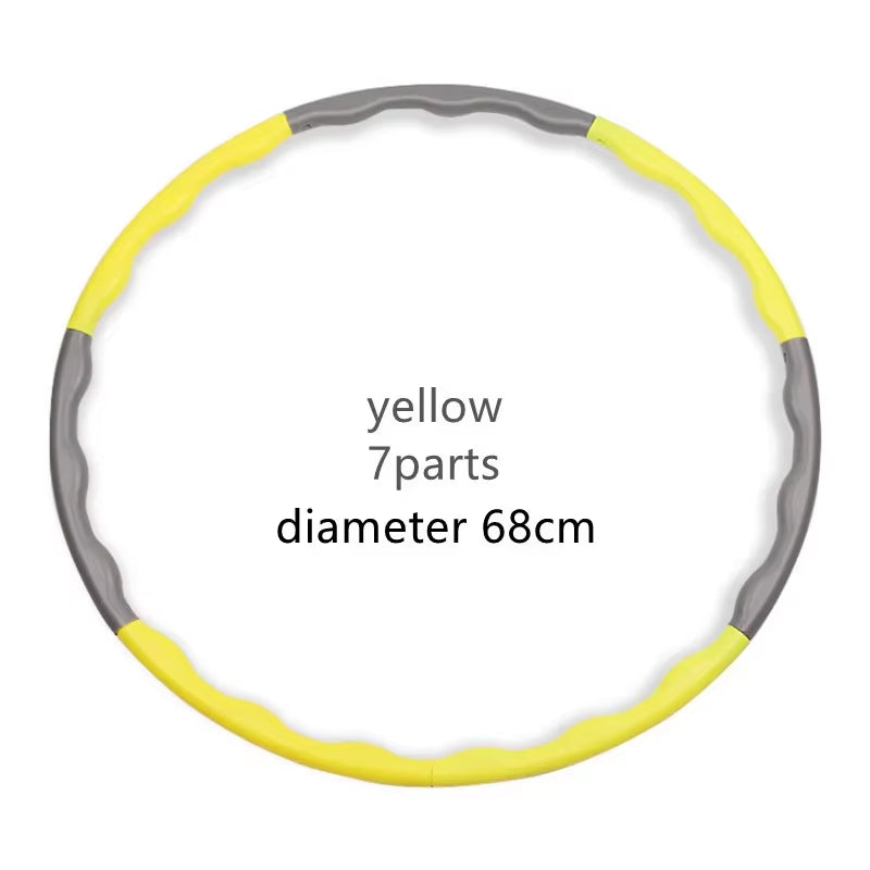 1Pcs 9/8/7 Tubes Yoga Detachable Pilates Hoop Waist Exercise Slimming Sports Hoops Body Building Massage Gym Loss Weight Hoop