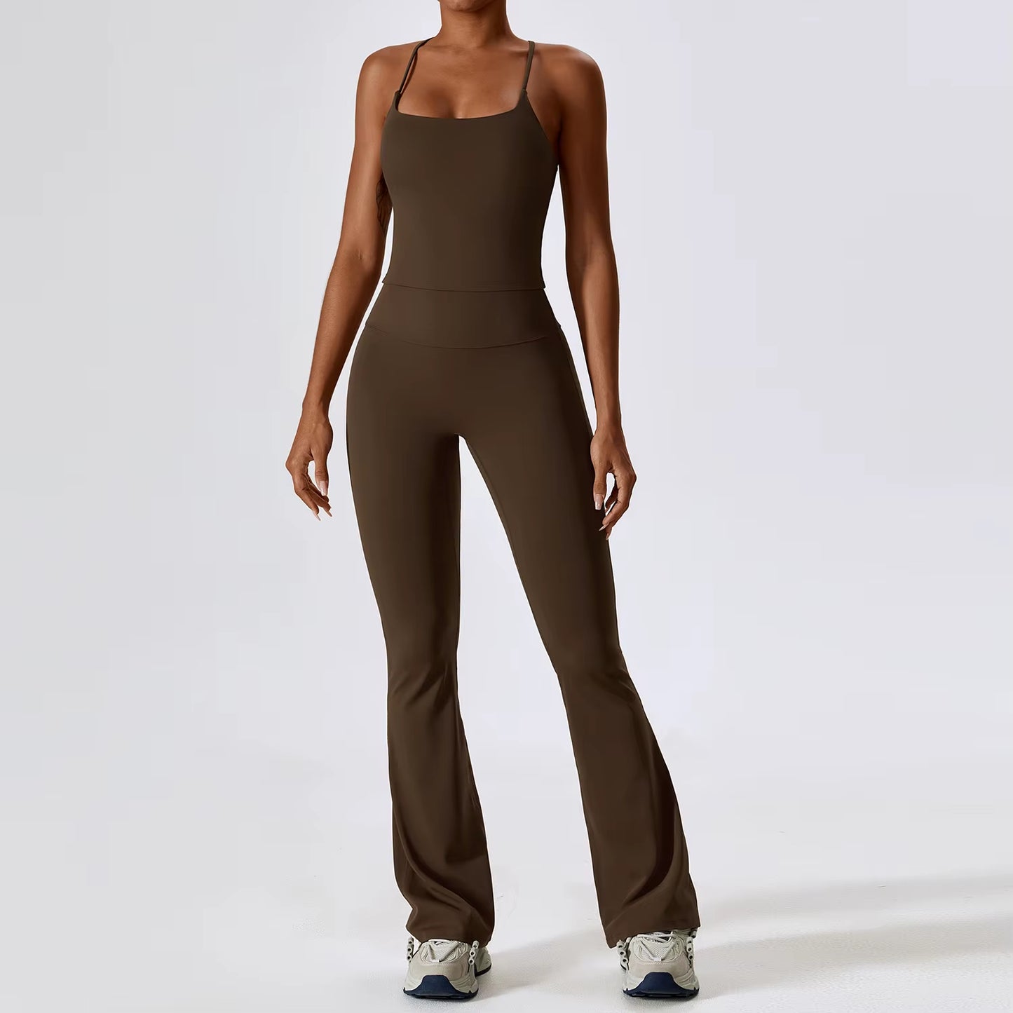 Women’s Naked Feeling Yoga Set – Shockproof Sports Bra & Quick-Dry Leggings