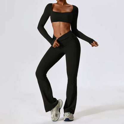 Women’s Naked Feeling Yoga Set – Shockproof Sports Bra & Quick-Dry Leggings