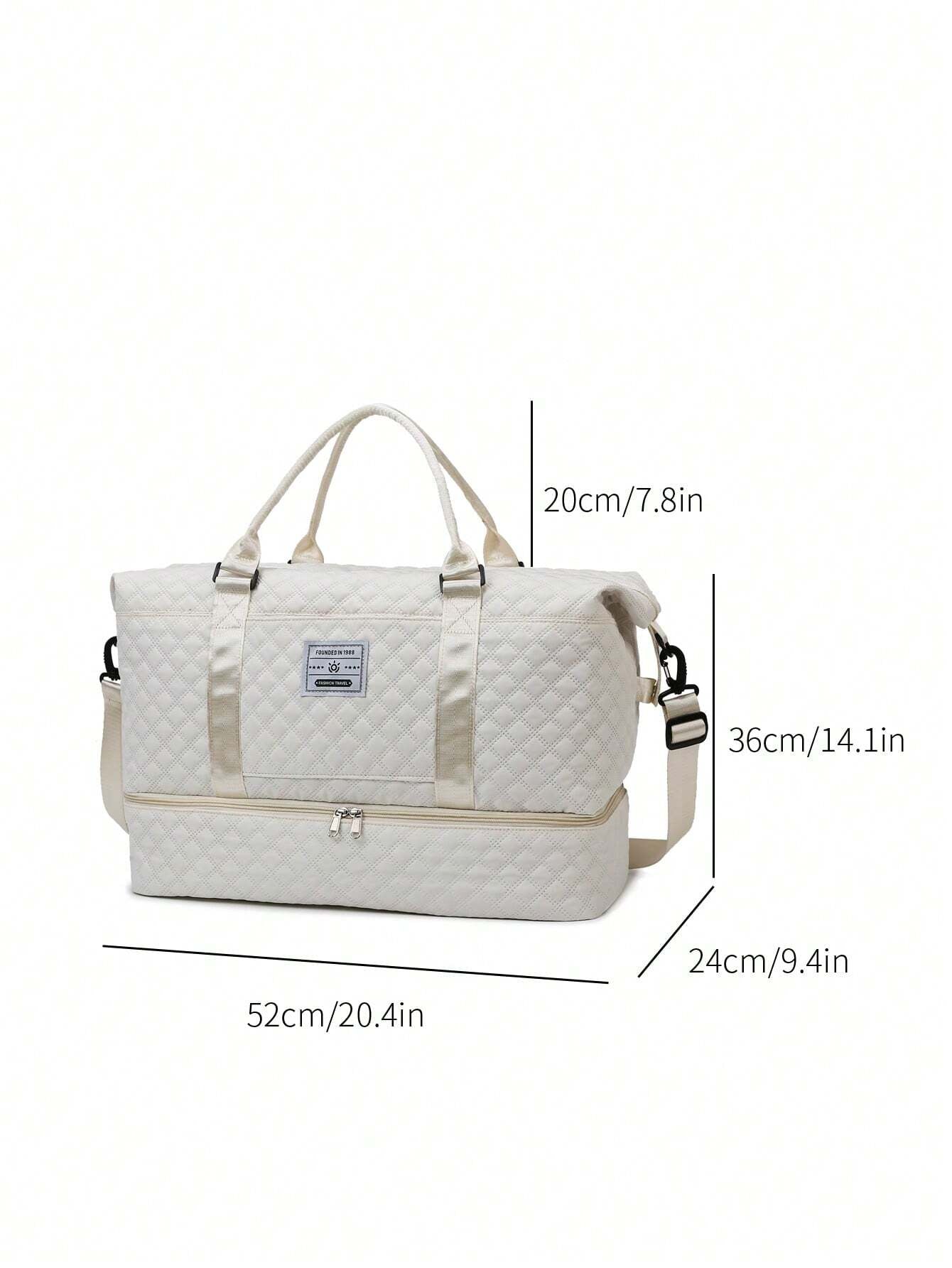 2PCS Large Travel Duffel Bag – Wet & Dry Separation, Shoe Compartment, Carry-On & Gym Weekender Bag