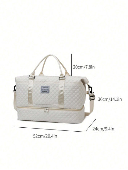 2PCS Large Travel Duffel Bag – Wet & Dry Separation, Shoe Compartment, Carry-On & Gym Weekender Bag
